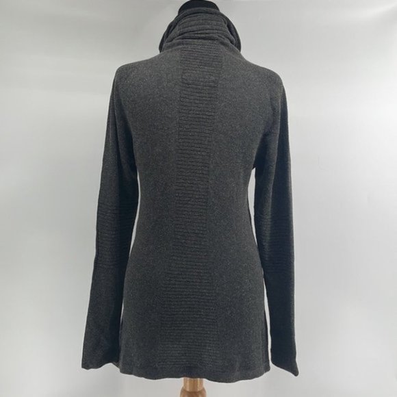 Annette Gortz light weight turtle neck detailed back brown wool blend lagenlook - Picture 1 of 11